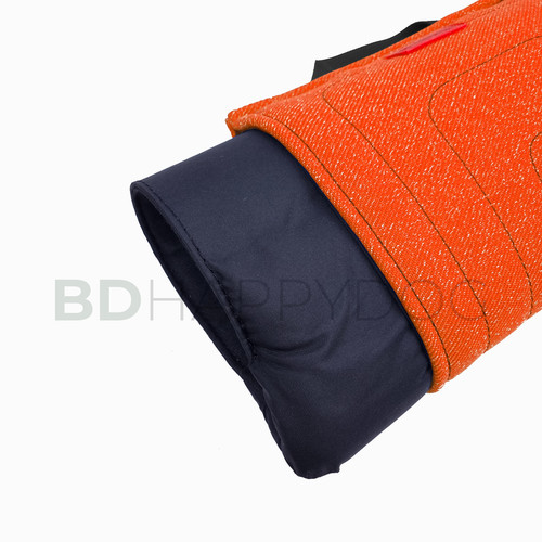 Klin poduszka dla psa z wymienną nakładką 36x25cm - materiał ringowy - pomarańczowy 2
