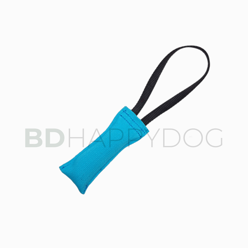 Gryzak szarpak dla psa z uchwytem 15x6cm - poliester - jasny niebieski 1