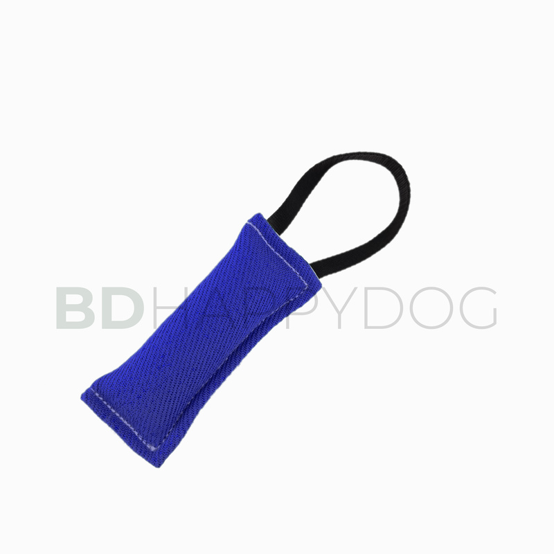 Gryzak szarpak dla psa z uchwytem 20x8cm - materiał ringowy - granatowy 1