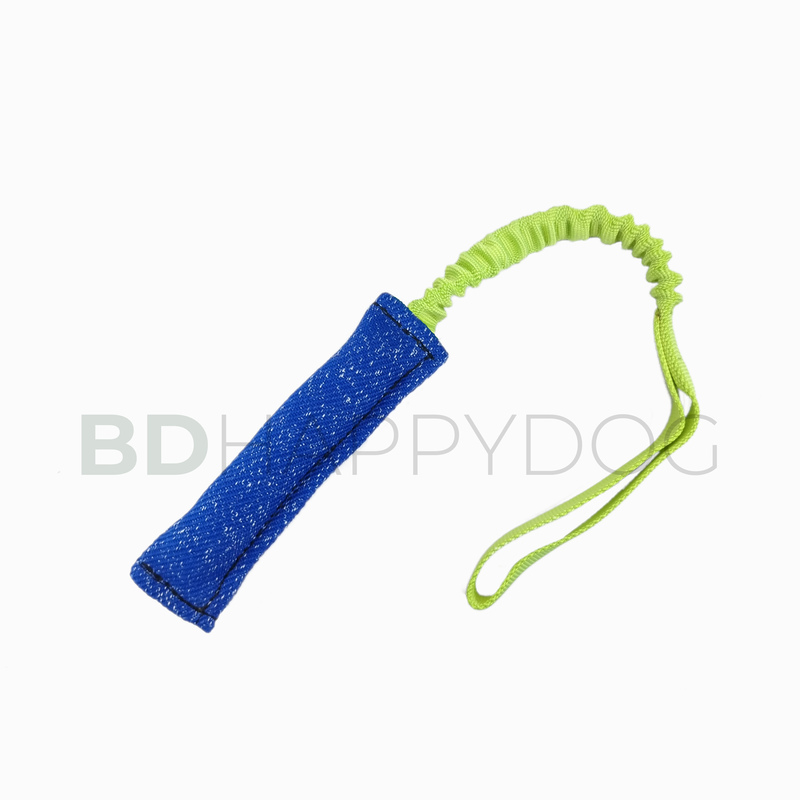 Gryzak szarpak dla psa z amortyzatorem 20x5cm - materiał ringowy - granatowy 1
