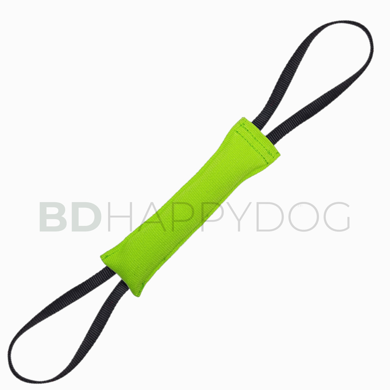 Gryzak szarpak dla psa z dwiema rączkami 24x6cm - poliester - zielony 1