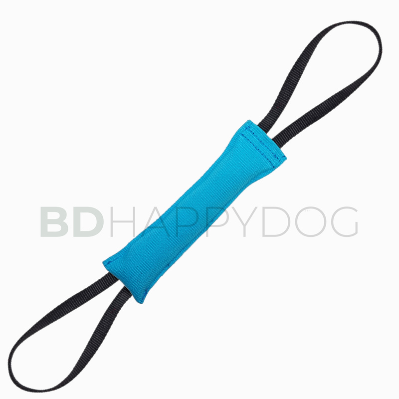 Gryzak szarpak dla psa z dwiema rączkami 24x6cm - poliester - jasny niebieski 1