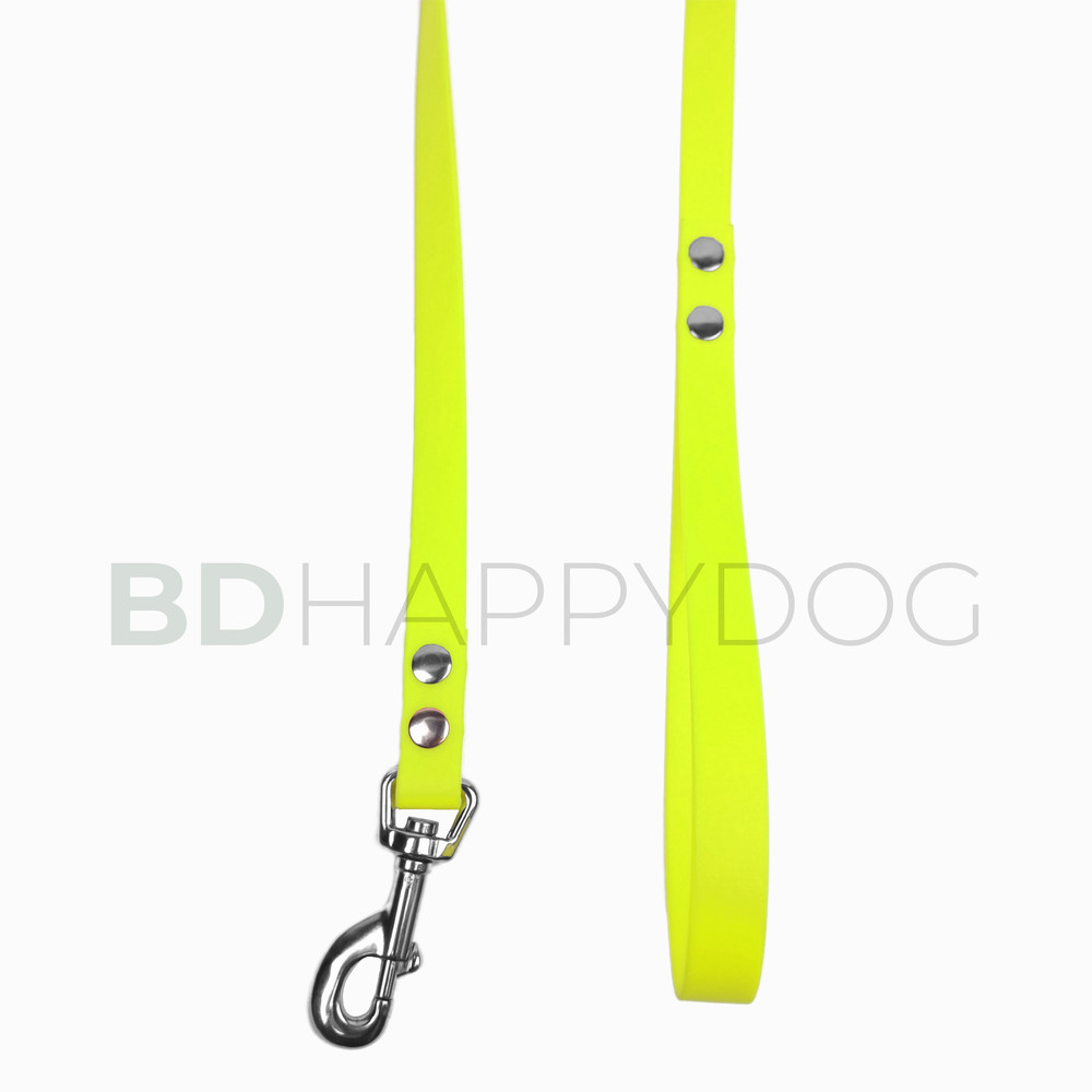 Smycz dla psa z uchwytem 1,6x150cm - Biothane - zielony neon 1
