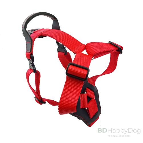 Uprząż dla psa z zapięciami aluminiowymi 60-80cm - taśma polipropylenowa - czerwony 1