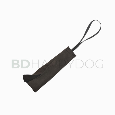 Szarpak "szmatka" dla psa naturalny z uchwytem 30cm - skóra - ciemny brązowy