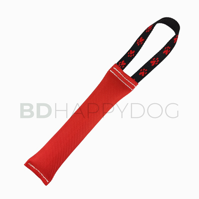 Gryzak szarpak dla psa z uchwytem 30x6cm - wąż strażacki - czerwony 1